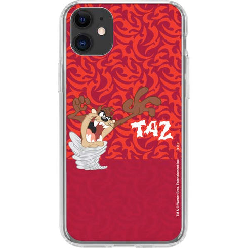 Looney Tunes Tasmanian Devil Swirl iPhone 11 Clear Case
