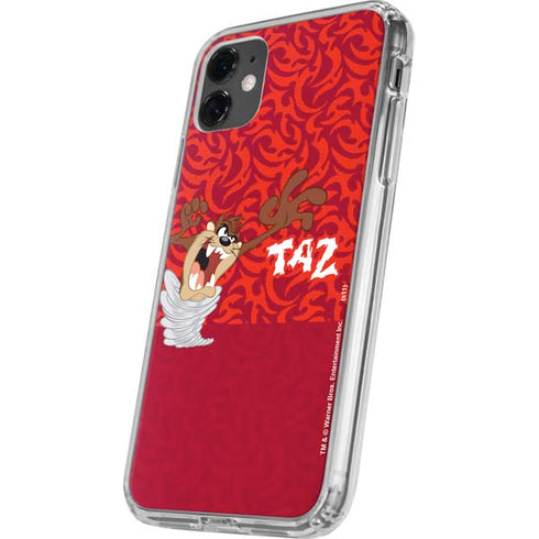 Looney Tunes Tasmanian Devil Swirl iPhone 11 Clear Case