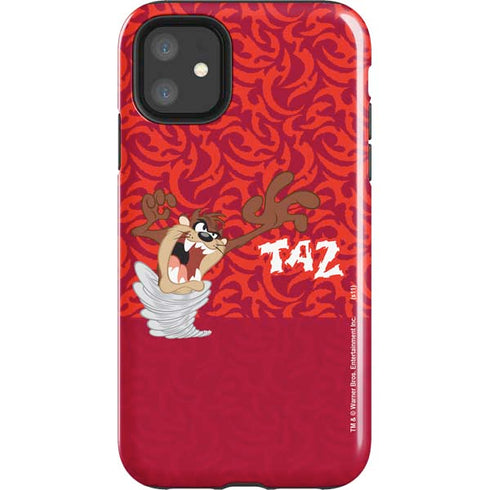 Looney Tunes Tasmanian Devil Swirl iPhone 11 Impact Case