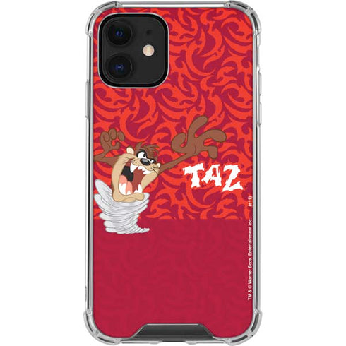 Looney Tunes Tasmanian Devil Swirl iPhone 12 Clear Case