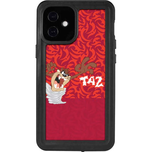 Looney Tunes Tasmanian Devil Swirl iPhone 12 Mini Waterproof Case