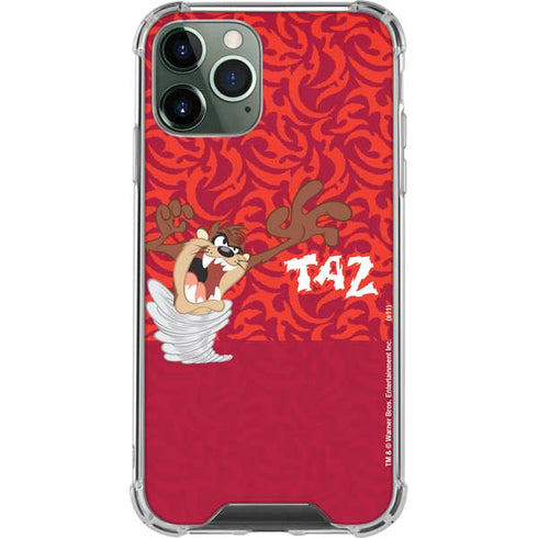 Looney Tunes Tasmanian Devil Swirl iPhone 12 Pro Clear Case