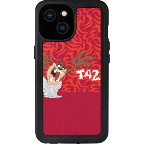 Looney Tunes Tasmanian Devil Swirl iPhone 13 Mini Waterproof Case