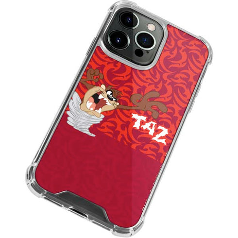 Looney Tunes Tasmanian Devil Swirl iPhone 13 Pro Max Clear Case