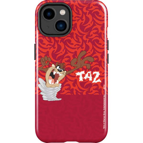 Looney Tunes Tasmanian Devil Swirl iPhone 15 Plus Impact Case