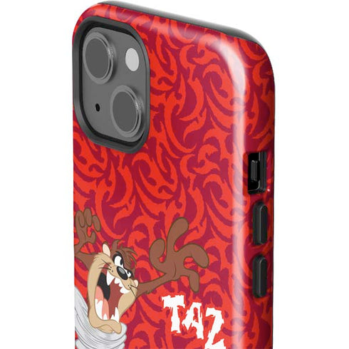 Looney Tunes Tasmanian Devil Swirl iPhone 15 Plus Impact Case