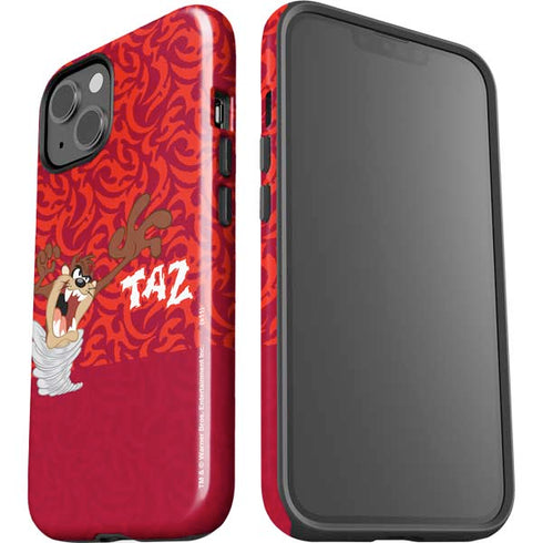Looney Tunes Tasmanian Devil Swirl iPhone 15 Plus Impact Case