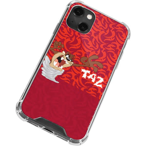 Looney Tunes Tasmanian Devil Swirl iPhone 14 Plus Clear Case