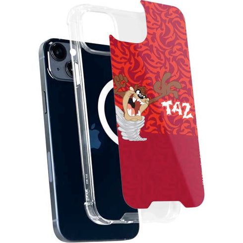 Looney Tunes Tasmanian Devil Swirl iPhone 14 Plus MagSafe Case
