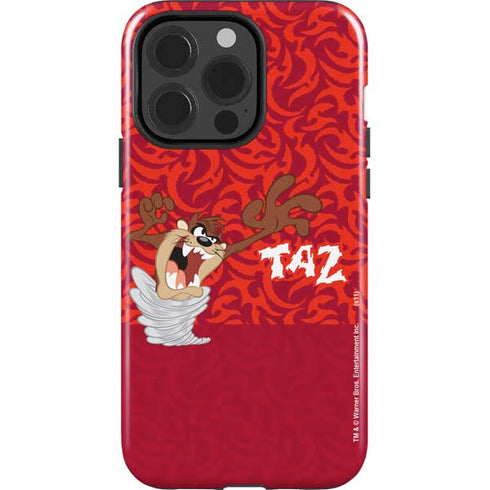Looney Tunes Tasmanian Devil Swirl iPhone 14 Pro Impact Case