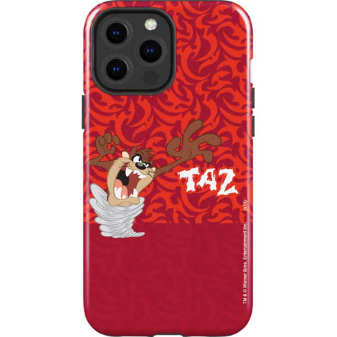 Looney Tunes Tasmanian Devil Swirl iPhone 15 Pro Max Impact Case