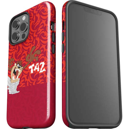 Looney Tunes Tasmanian Devil Swirl iPhone 15 Pro Max Impact Case