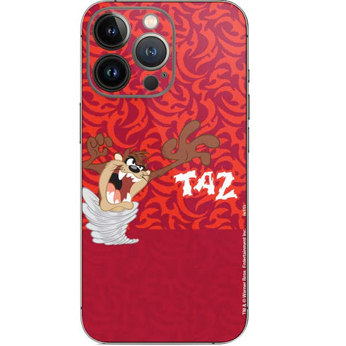 Looney Tunes Tasmanian Devil Swirl iPhone 14 Pro Skin