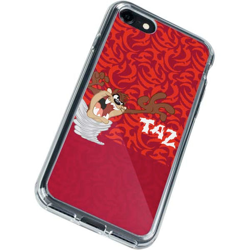 Looney Tunes Tasmanian Devil Swirl iPhone SE (2nd & 3rd Gen) Clear Case