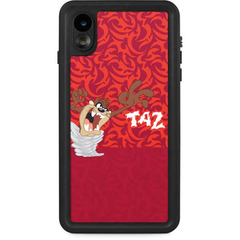 Looney Tunes Tasmanian Devil Swirl iPhone XR Waterproof Case