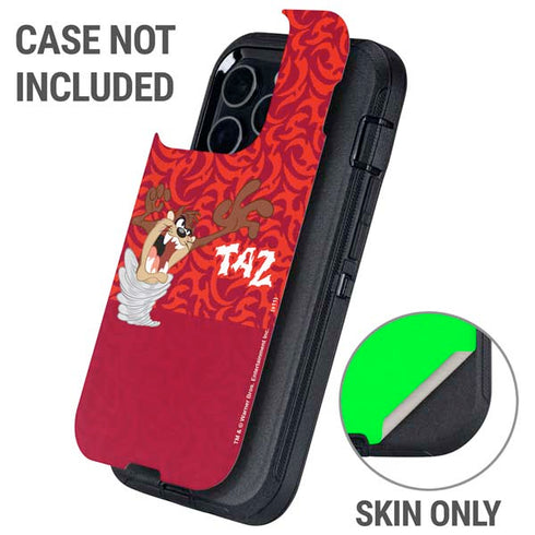 Looney Tunes Tasmanian Devil Swirl Otterbox Defender iPhone Skin