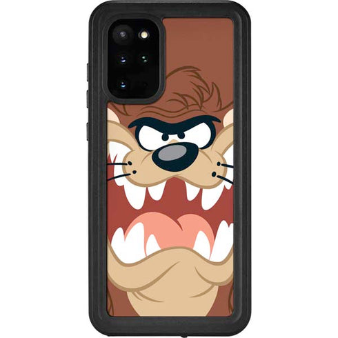 Looney Tunes Tasmanian Devil Up Close Galaxy S20 Plus Waterproof Case