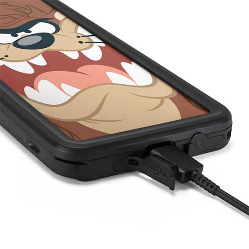 Looney Tunes Tasmanian Devil Up Close Galaxy S20 Plus Waterproof Case