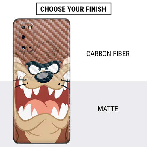 Looney Tunes Tasmanian Devil Up Close Galaxy S20 Skin
