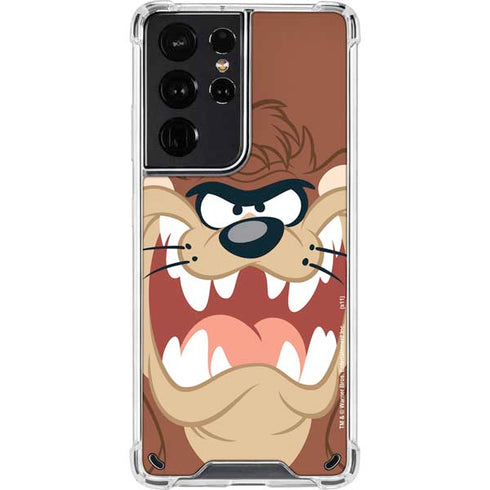 Looney Tunes Tasmanian Devil Up Close Galaxy S21 Ultra 5G Clear Case