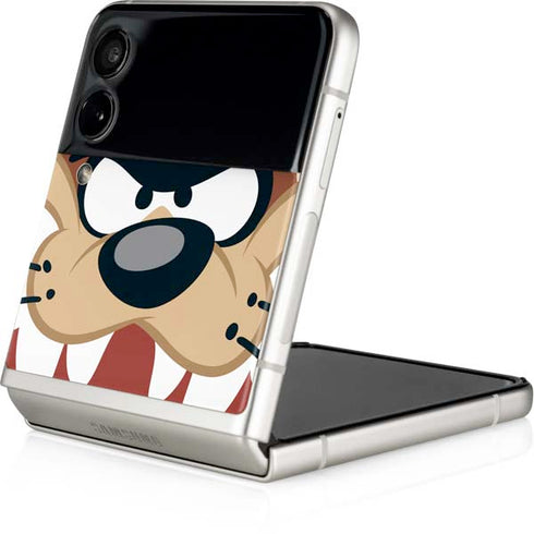Looney Tunes Tasmanian Devil Up Close Galaxy Z Flip3 5G Skin