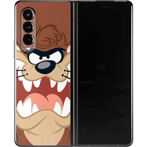 Looney Tunes Tasmanian Devil Up Close Galaxy Z Fold3 5G Skin