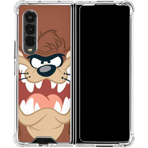 Looney Tunes Tasmanian Devil Up Close Galaxy Z Fold4 5G Clear Case