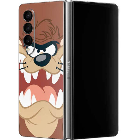 Looney Tunes Tasmanian Devil Up Close Galaxy Z Fold4 5G Skin