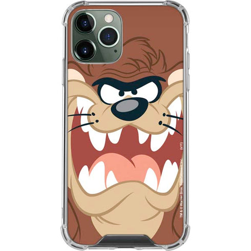 Looney Tunes Tasmanian Devil Up Close iPhone 11 Pro Max Clear Case
