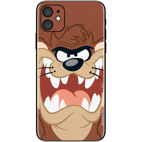 Looney Tunes Tasmanian Devil Up Close iPhone 11 Skin