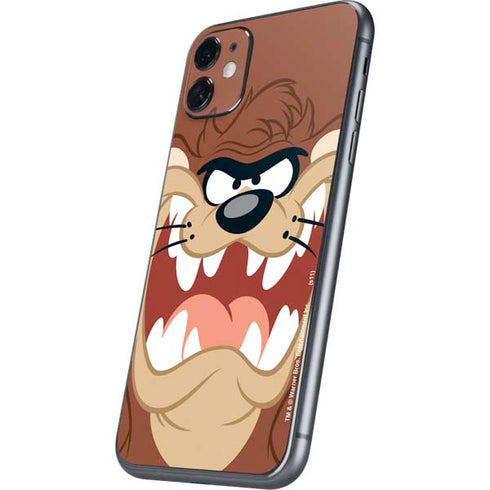 Looney Tunes Tasmanian Devil Up Close iPhone 11 Skin