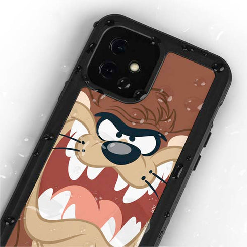 Looney Tunes Tasmanian Devil Up Close iPhone 12 Waterproof Case