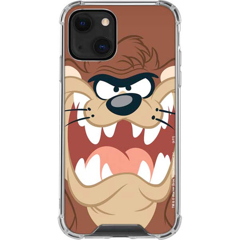 Looney Tunes Tasmanian Devil Up Close iPhone 14 Clear Case