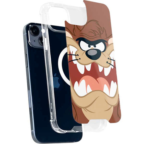 Looney Tunes Tasmanian Devil Up Close iPhone 15 Plus MagSafe Case