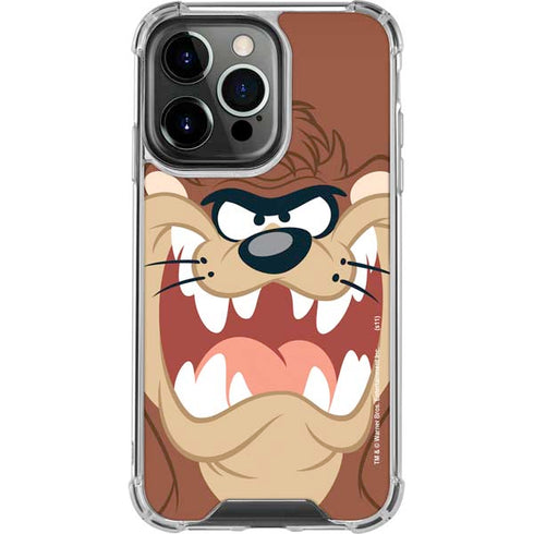 Looney Tunes Tasmanian Devil Up Close iPhone 14 Pro Clear Case