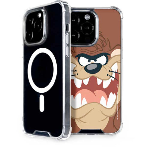 Looney Tunes Tasmanian Devil Up Close iPhone 15 Pro MagSafe Case