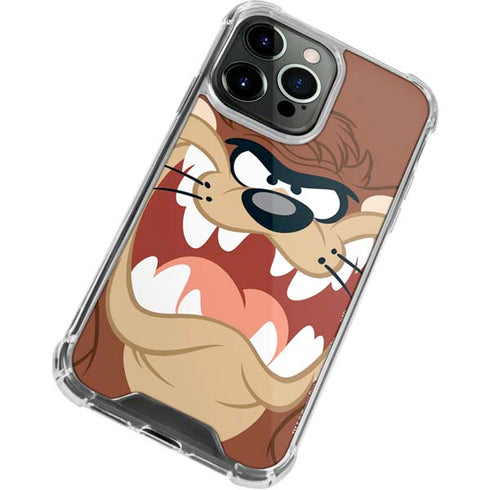 Looney Tunes Tasmanian Devil Up Close iPhone 15 Pro Max Clear Case