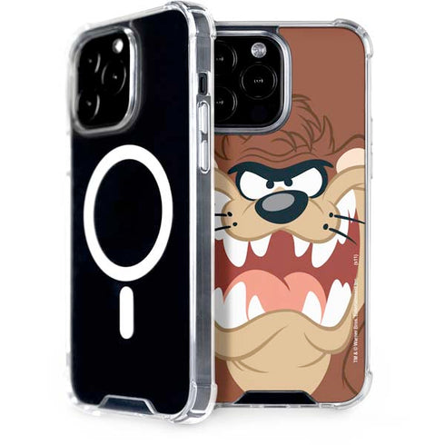Looney Tunes Tasmanian Devil Up Close iPhone 15 Pro Max MagSafe Case