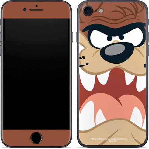 Looney Tunes Tasmanian Devil Up Close iPhone 8 Skin