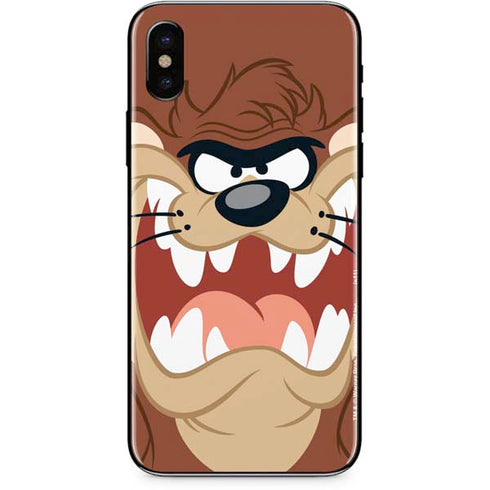 Looney Tunes Tasmanian Devil Up Close iPhone X Skin
