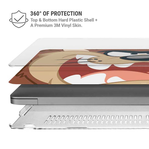 Looney Tunes Tasmanian Devil Up Close MacBook Pro 16in (2021-25) Case plus Skin
