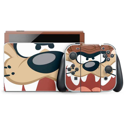 Looney Tunes Tasmanian Devil Up Close Nintendo Switch OLED (2021) Skin