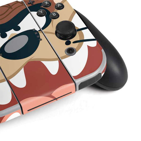 Looney Tunes Tasmanian Devil Up Close Nintendo Switch OLED (2021) Skin