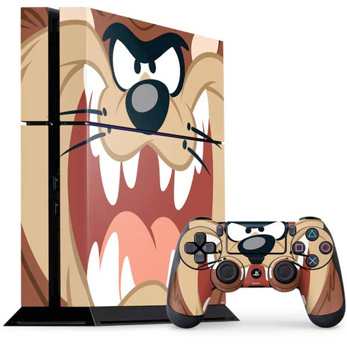 Looney Tunes Tasmanian Devil Up Close PS4 Console and Controller Bundle Skin