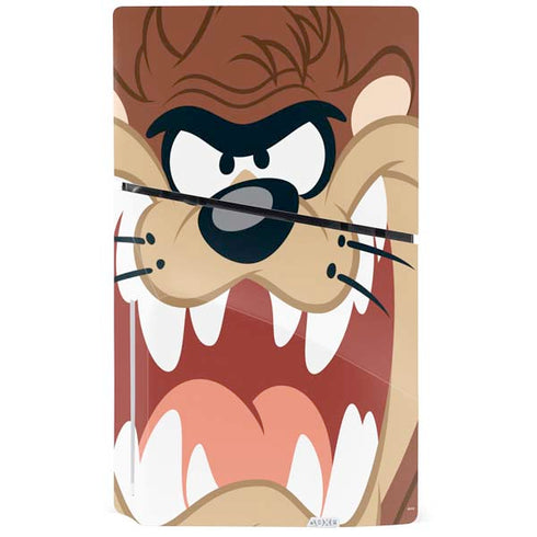 Looney Tunes Tasmanian Devil Up Close PS5 Slim Disk Console Skin