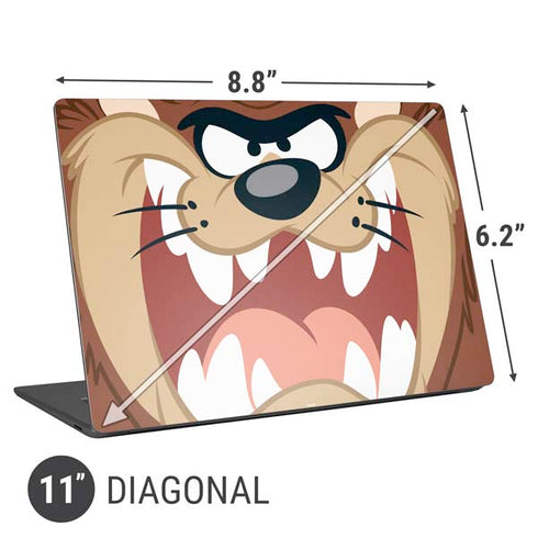 Looney Tunes Tasmanian Devil Up Close Universal Laptop 11in (8.8 x 6.2in) Skin