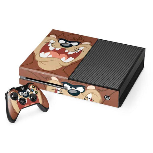 Looney Tunes Tasmanian Devil Up Close Xbox One Console and Controller Bundle Skin