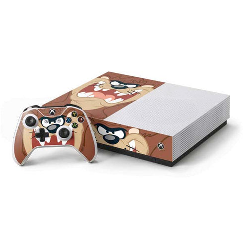 Looney Tunes Tasmanian Devil Up Close Xbox One S All-Digital Edition Bundle Skin