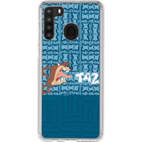 Looney Tunes Tasmanian Devil Yell Galaxy A21 Clear Case
