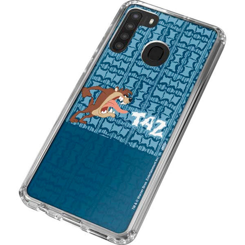 Looney Tunes Tasmanian Devil Yell Galaxy A21 Clear Case